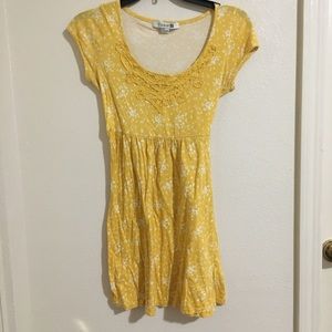 Boho yellow dress